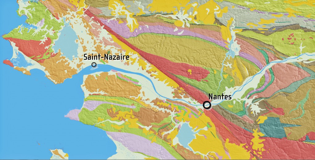 carte géologique estuaire