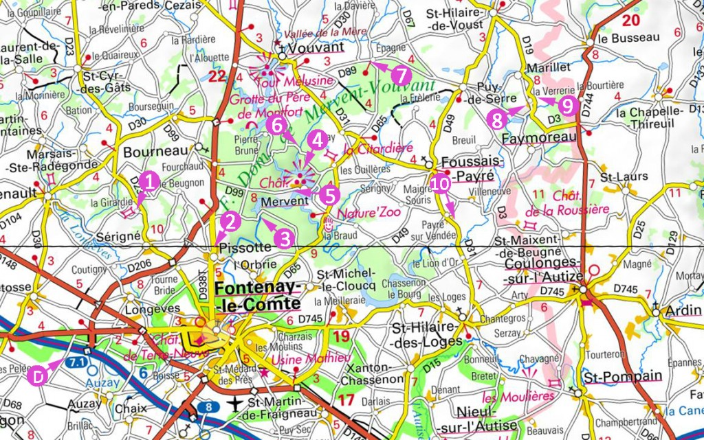 Localisation des sites de l'excursion de Fontenay.2